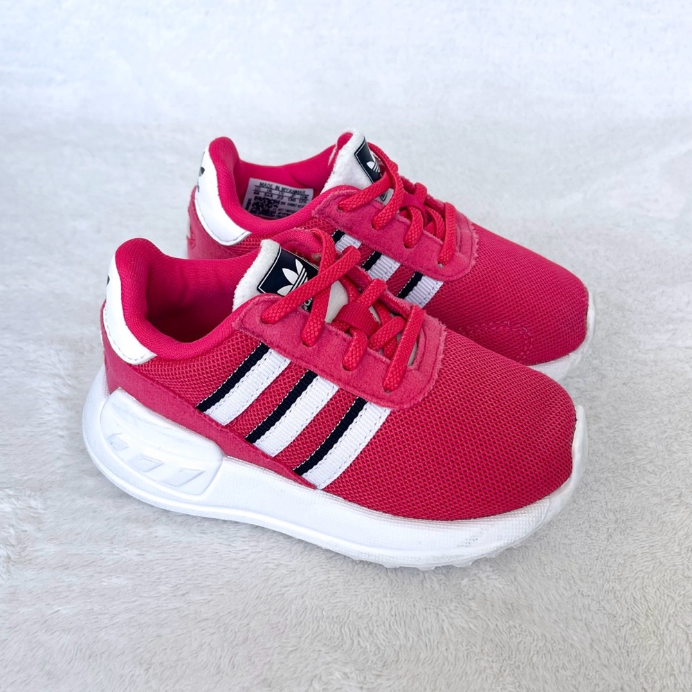 Adidas Originals LA TRAINER LITE SHOES for Kids Size US 6K / EU 22 Pink Like New